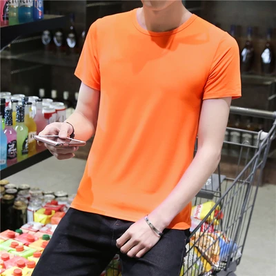 Orange round neck