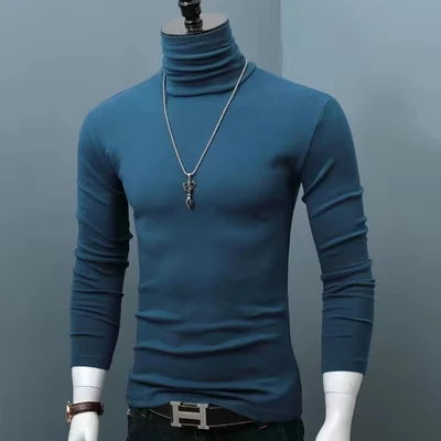 Blue full high collar