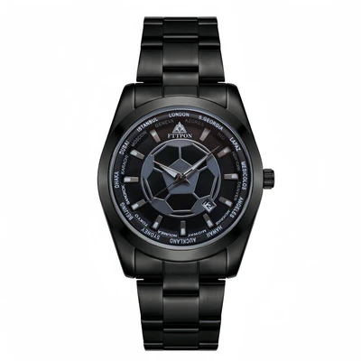 Black case, black dial
