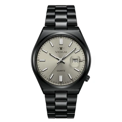Black case, gray dial