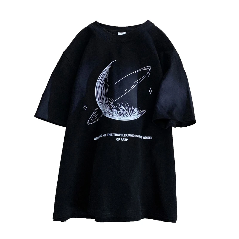 Pure Cotton Short-sleeved T-shirt Men's Summer New Thin Shoulder Sleeve Loose T-shirt Men's Fashionable Brand Round Neck Casual Half Sleeve