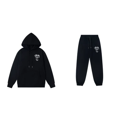 8909 Black Suit [Embroidered and Fleece-Lined]