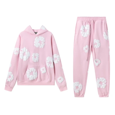 Pink sweatshirt suit