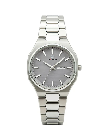 Model B white case with gray dial