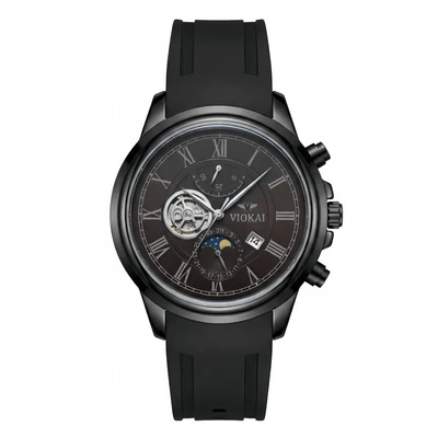 Black case, black dial