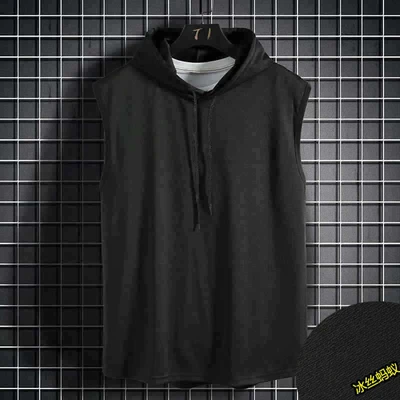 Black vest hooded