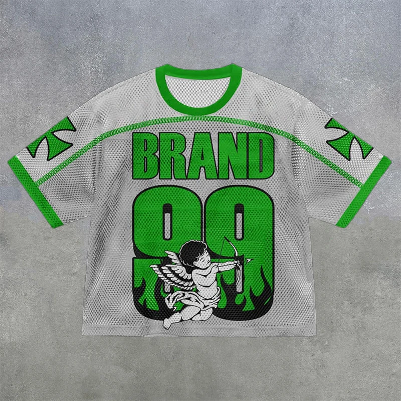 Round Neck Splicing Export Cross-Border New Men's Casual Round Neck Short-Sleeved Digital Printing Slim Pullover Men's T-Shirt