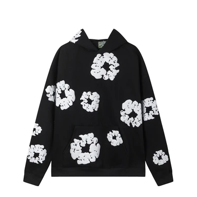 Sweatshirt black and white print