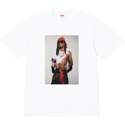 Supreme fw25 character photo printing pattern round neck short-sleeved t-shirt for men and women white