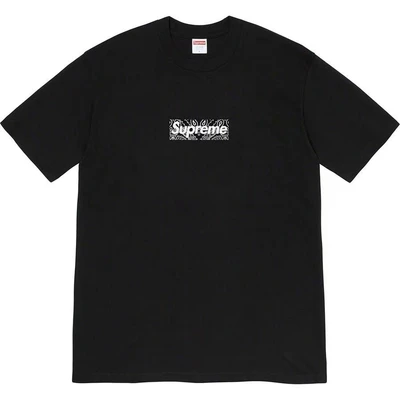Supreme fw19 cashew flower logo short sleeve american trendy t-shirt men and women same style black