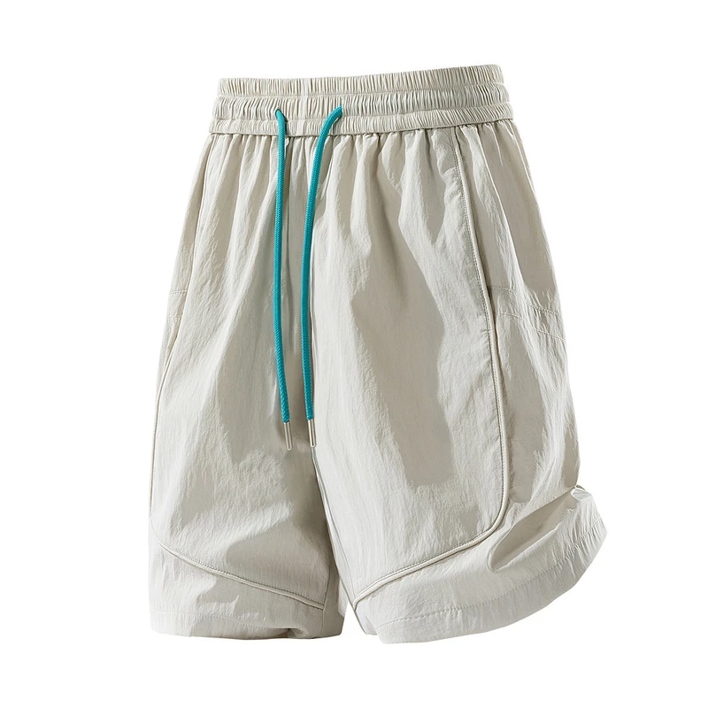 Nasa Ice Silk Quick-Drying Shorts Men's Summer 2026 New Cool-Feeling Outdoor Beach Pants Loose Casual Five-Point Pants
