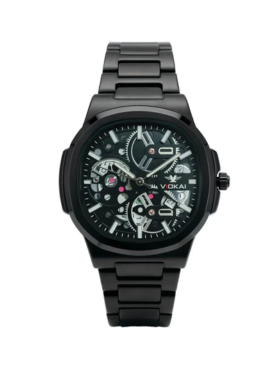 Black case, black dial