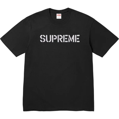 Supreme ss26 old style letterprinting pattern round neck fashioncasual short-sleeved t-shirt for men and women, black