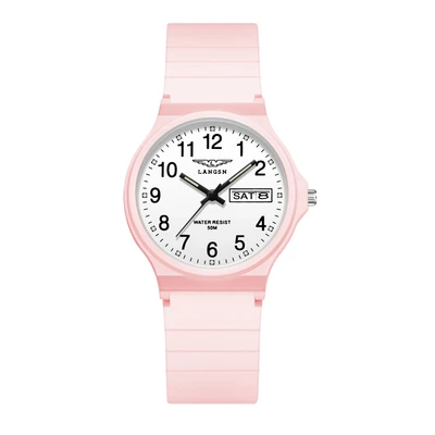 Pink with white face