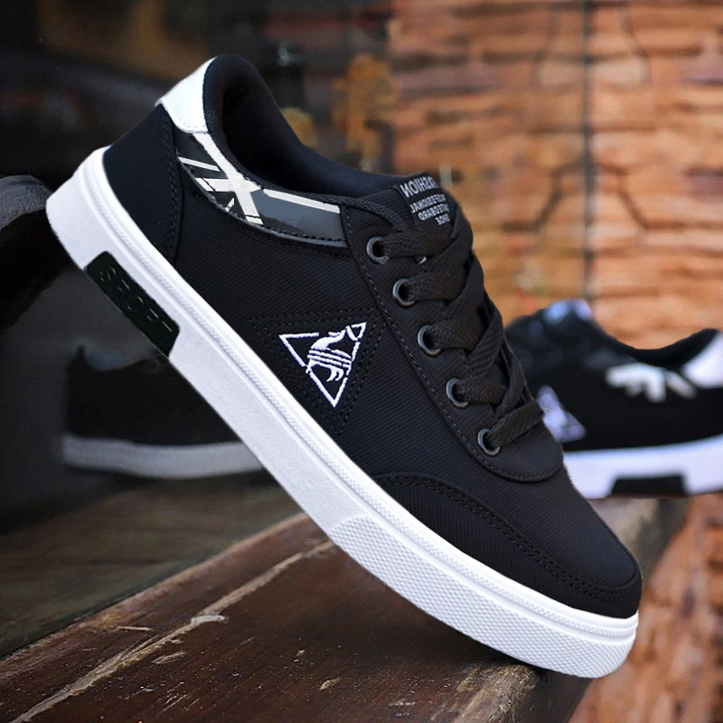 Canvas shoes men's spring men's shoes 2024 new casual shoes men's low-top sneaker trendy all-matching work shoes
