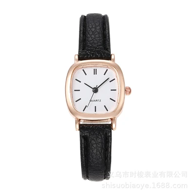 Rose Gold White Face Black Belt