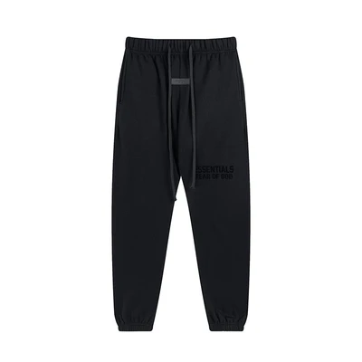 338 black pants with flocked lettering