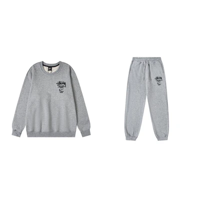 8908 Gray Suit [Embroidered and Fleece-Lined]