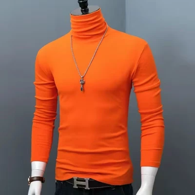 Orange full turtleneck