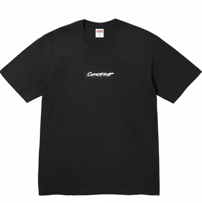 Supreme x futura joint model ss24letterlogoprinting round neck short-sleeved american trendy t-shirt, same style for men and women, black