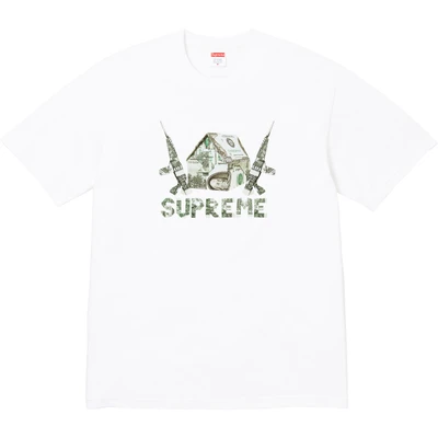 Supreme ss26trendyeasiest for match origami printing pattern casual short sleeve t-shirt men and women same style white