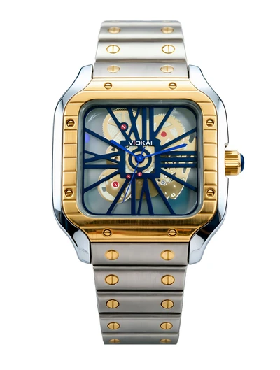 Two-tone case with blue dial