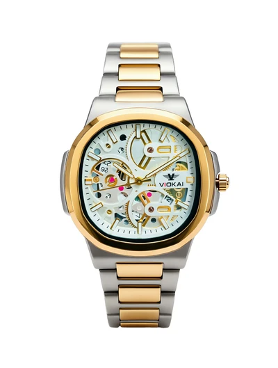 Two-tone white dial