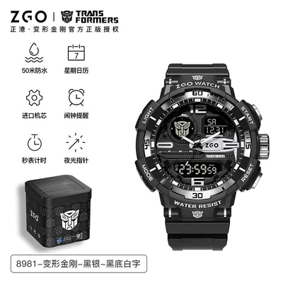 8981-Transformers-Black Silver-White on Black