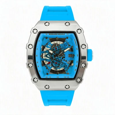White case, blue strap ~ Model No. 8
