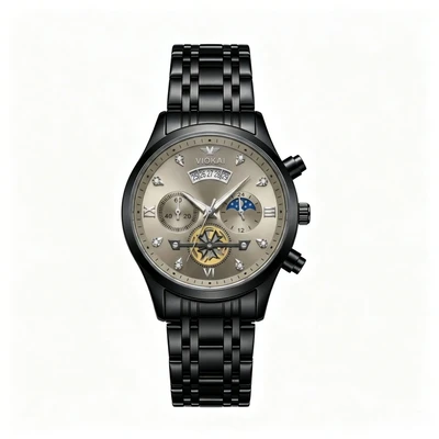 Black shell gray dial
