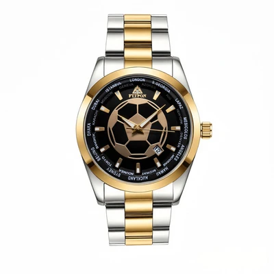 Two-tone case with black dial
