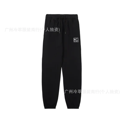 965 black pants [embroidered terry fabric]