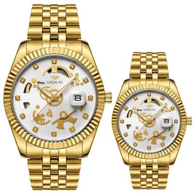 Gold case, gold dial