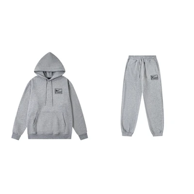 8905 Gray Suit [Embroidered and Fleece-Lined]