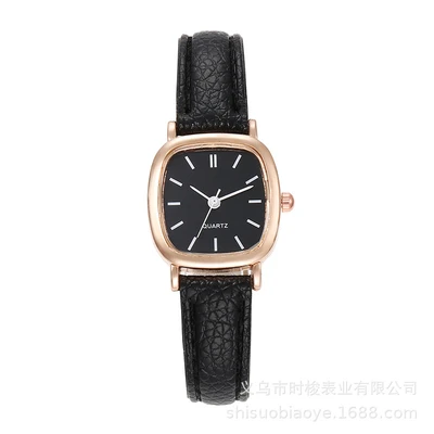 Rose Gold Black Face Black Belt