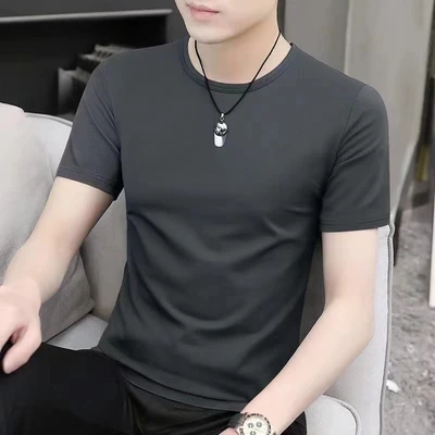 Dark gray round neck