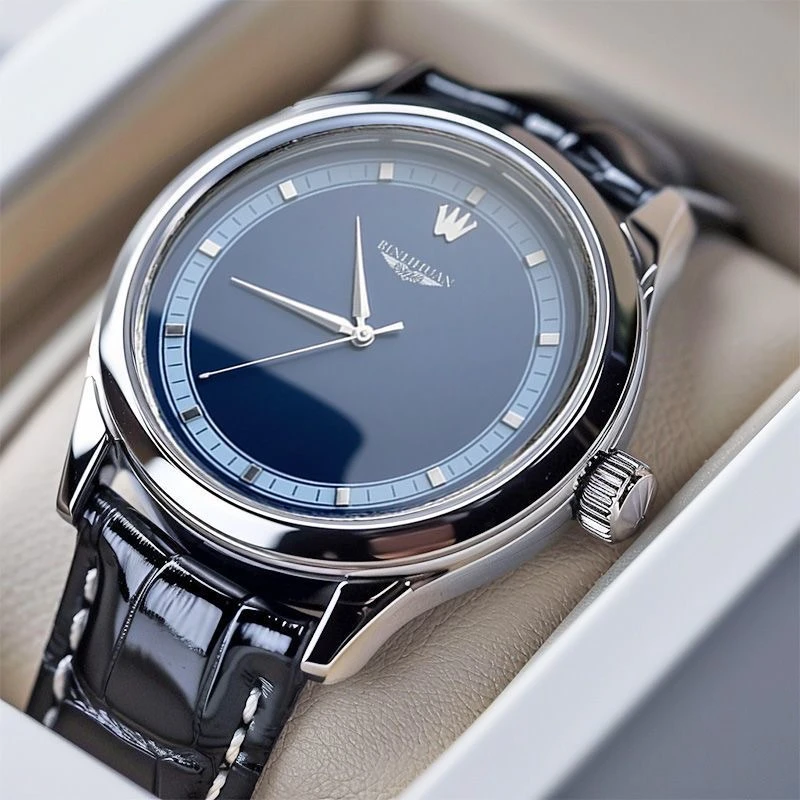 Genuine Belt Watch Men's Fashion Trend Casual Student Watch Men's Quartz Watch Wholesale Cross-Border Dropshipping