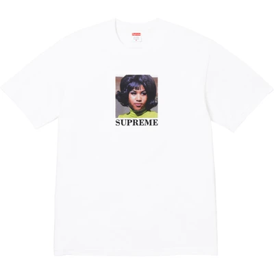 Supreme ss26casualeasiest for match portrait printing pattern plaid round neck short sleeve t-shirt men and women same style white