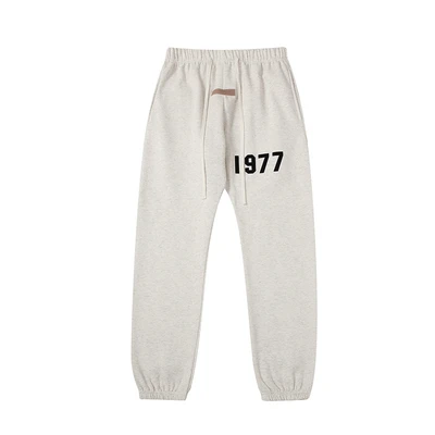 2211 white-gray pants with flocked lettering