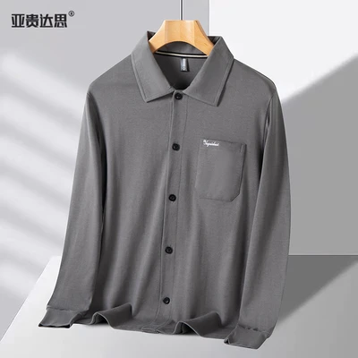 8866 pure cotton shirt dark gray