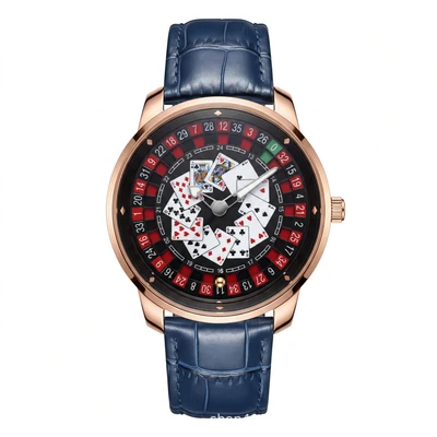 Rose gold blue ribbon