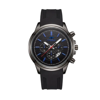Gunmetal case black dial