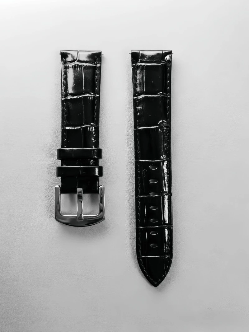 Genuine leather pin buckle strap, ultra-comfortable and barely noticeable, suitable for various watches, buckle diameter 22mm