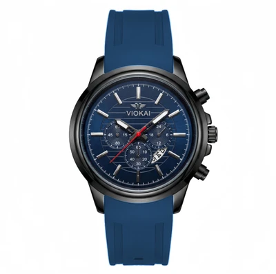 Black case blue dial