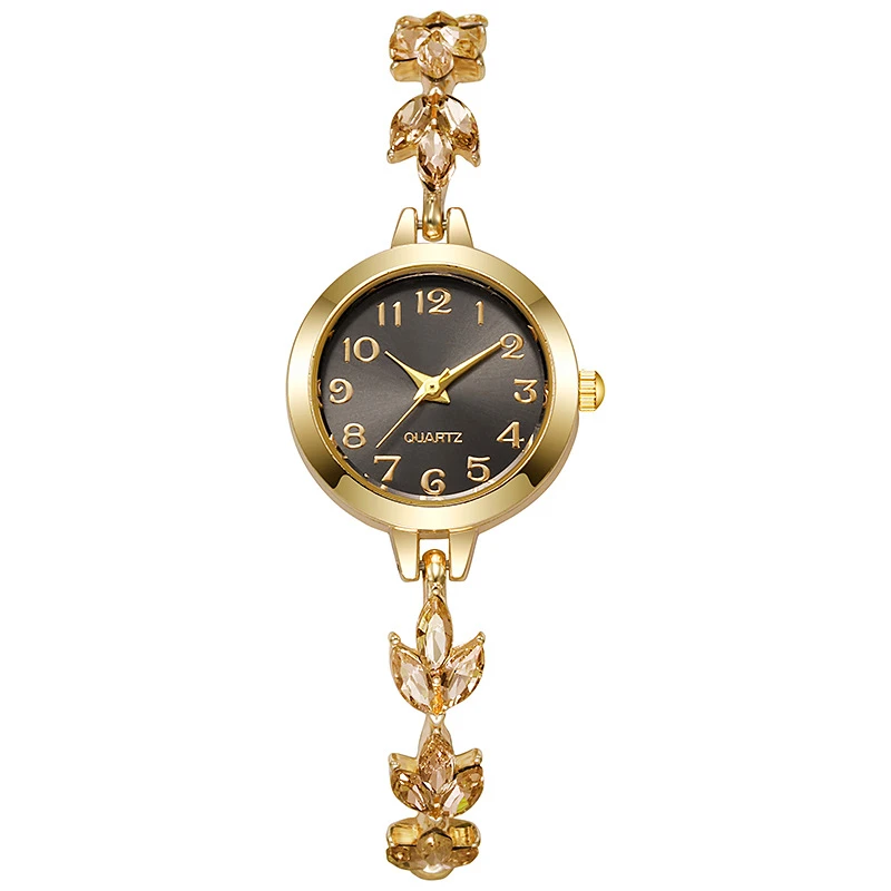 Fashion Elegant Watch Women's Trendy Simple Elegant Ins Style Clover Bracelet Women's Watch Diamond Watch Pull-out Bracelet