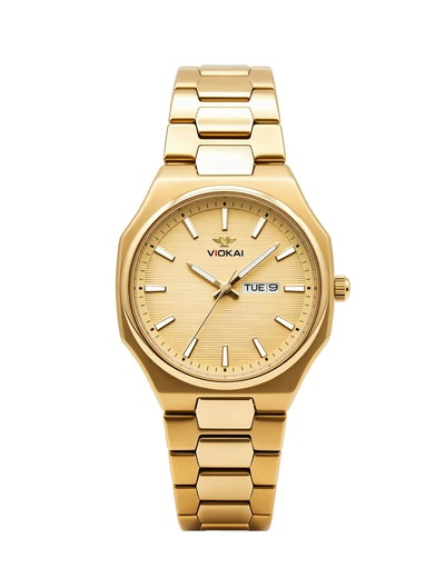 Model B with gold case and gold dial