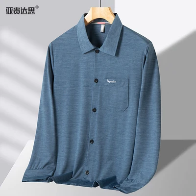 Long sleeve shirt 7999 blue gray