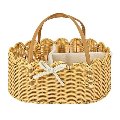 Imitation Rattan Diaper Basket L: 40*25*18CM