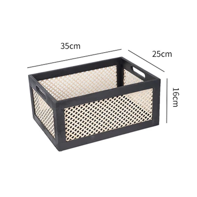 Black beveled rectangular frame [large size]