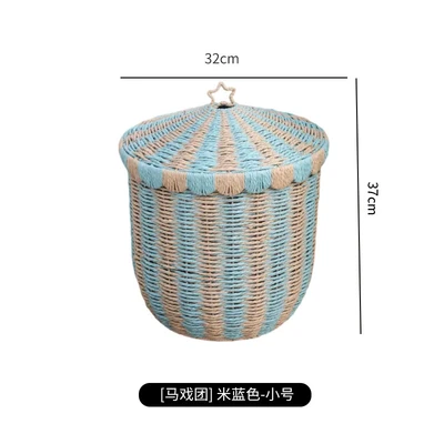 Beige blue small size: 32*h37cm